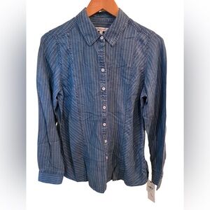 Foxcroft NYC Riley Long Sleeve Button Down Shirt | Size 8 | NWT